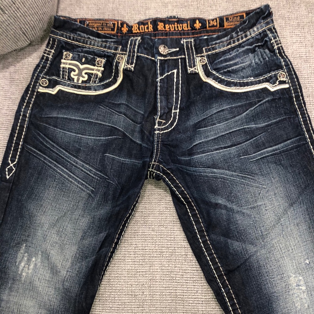 Rock Revival Jeans!! Worn once!! Size: 34